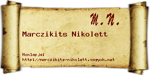Marczikits Nikolett névjegykártya