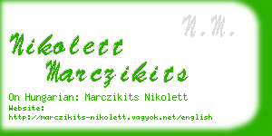 nikolett marczikits business card